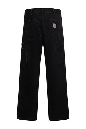 Black cotton denim straight-leg jeans CARHARTT WIP | I03202489